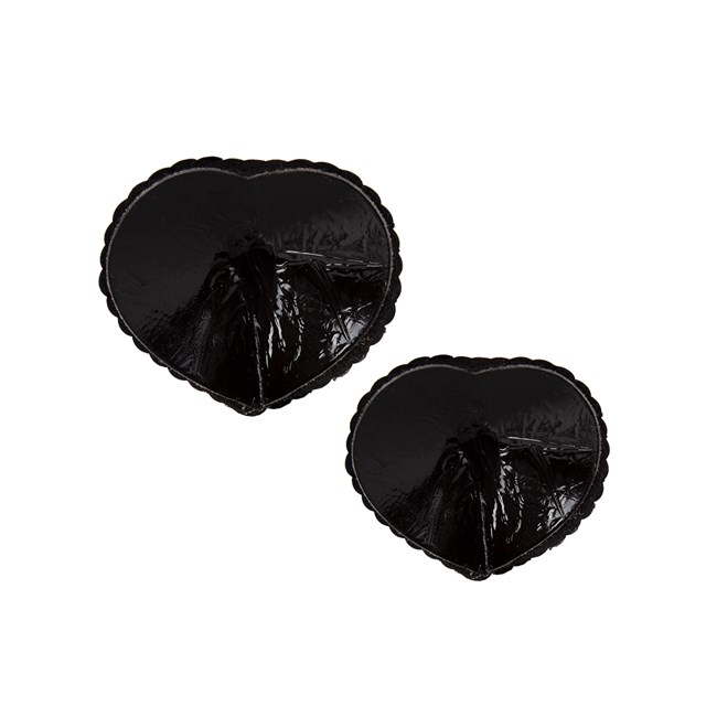 Heart Nipple Pasties - Black
