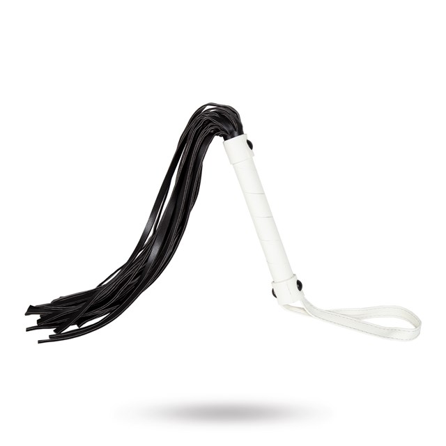 Glow-in-the-Dark Flogger - Hvid/Sort/Guld