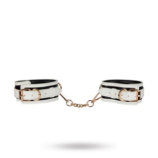 Glow-in-the-dark Hand Cuffs - White/black/gold