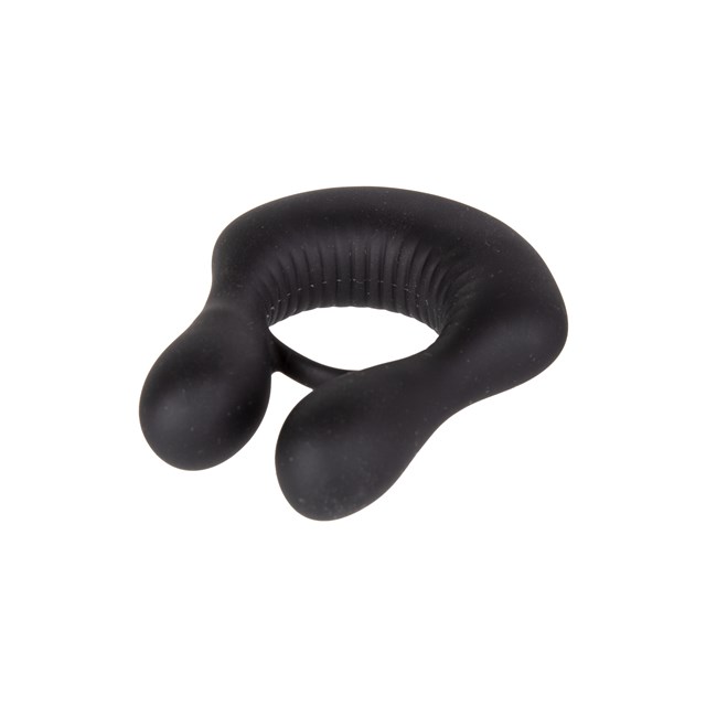 Dual Vibrating Rabbit Cock Ring with Wireless Remote - Black