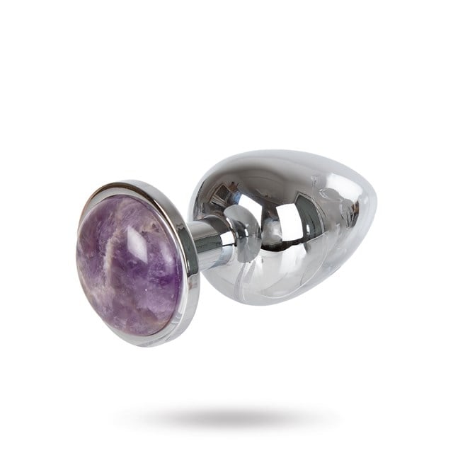 Metal Plug Gemstone Purple - Large