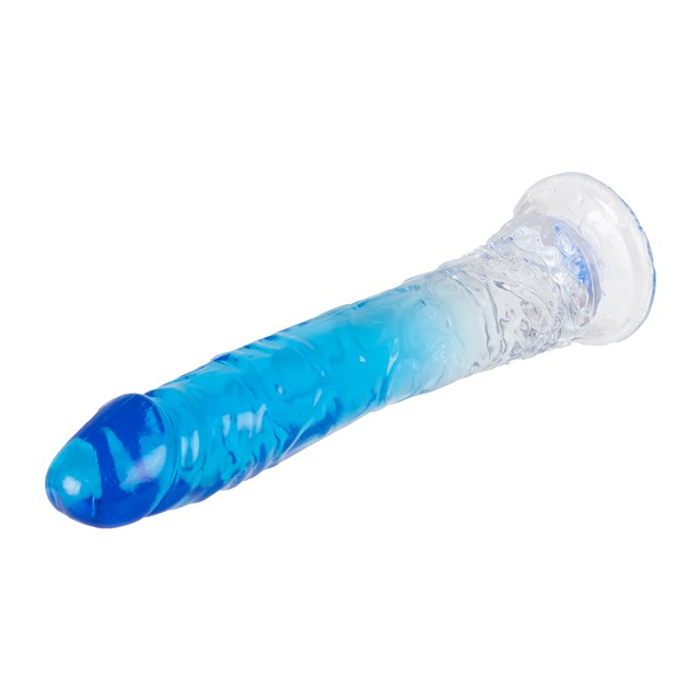 Dual Color Dildo 20CM - Blue & Clear