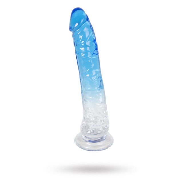 Dual Color Dildo 20CM - Blue & Clear