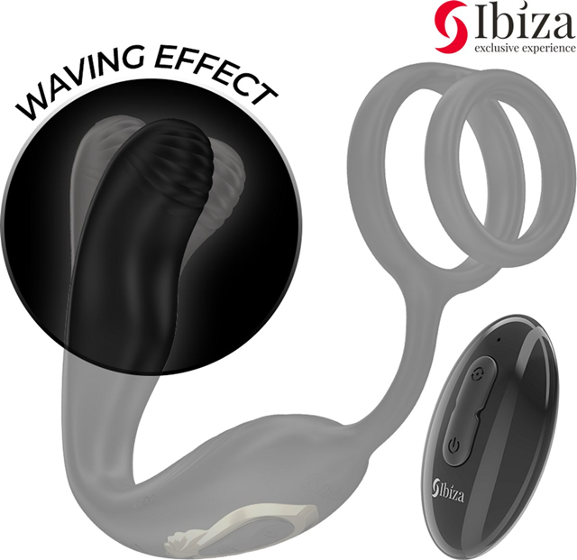 Wiggle Rotating Anal Plug With Perineal Vibration