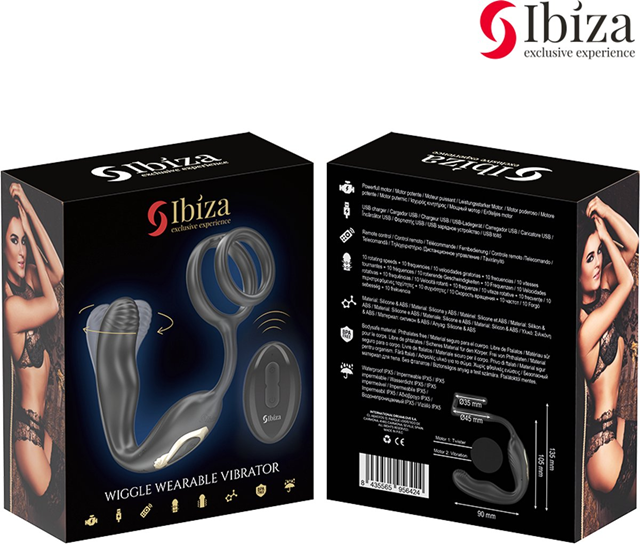 Wiggle Rotating Anal Plug With Perineal Vibration