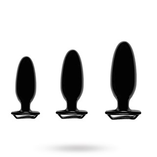 Finger Grip Anal Plug Begyndersæt - Sort