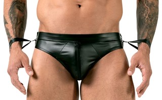 Men's Bondage Jock Briefs - Black