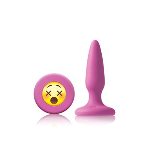 Moji's Wtf Lyserød Mini Silikone Plug Med Emoji