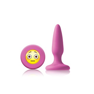 Moji's Omg Lyserød Mini Silikone Plug With Emoji