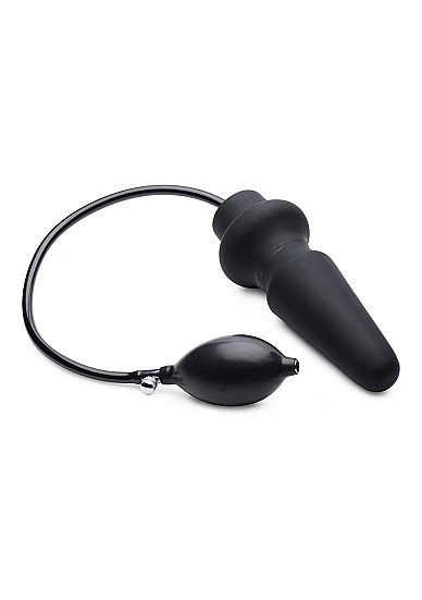 Ass-Pand Large Inflatable Silicone Anal Plug - Sort