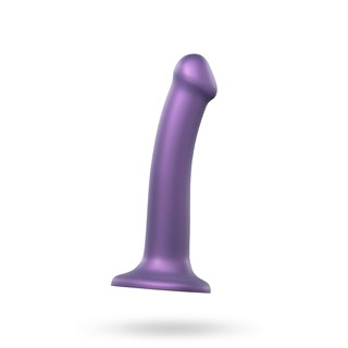 Mono Density Dildo Metallic Shine Purple - 18 Cm