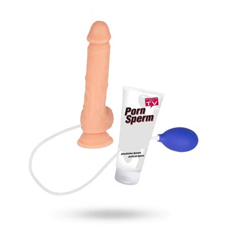 Viking Cock 15.5cm Sprøjtedildo + You2toys Porn Fake Sperm 250 Ml