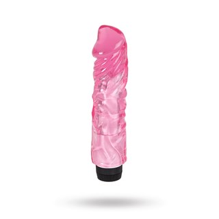 22cm Thick Realistic Vibrating Dong - Pink