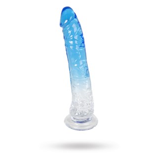 Dual Color Dildo 20cm - Blue & Clear